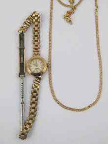 Appraisal: A ct gold lady's wrist watch on a rolled gold