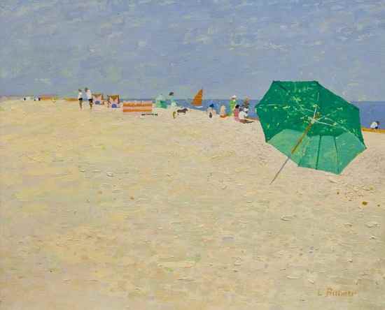 Appraisal: Lionel Bulmer - Beach scene oil on linen over board