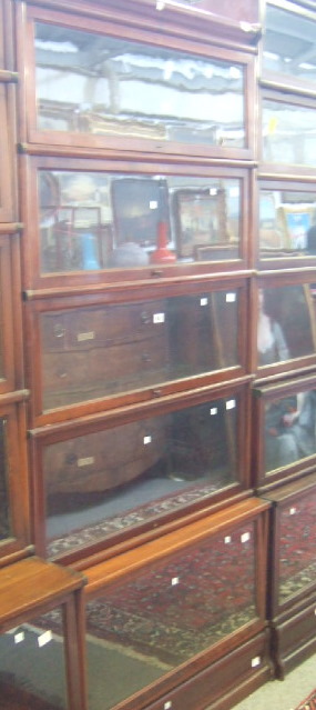 Appraisal: A th century mahogany Globe Wernicke five section bookcase the