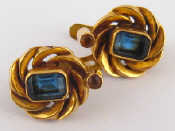 Appraisal: A pair of gold earrings with Portuguese standard hallmarks approx