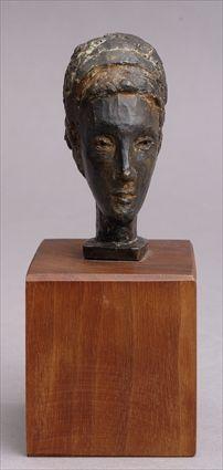 Appraisal: IRVING BLOCK - PORTRAIT HEAD OF A WOMAN Cast bronze