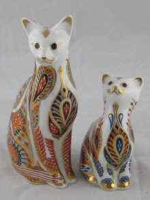 Appraisal: Two Royal Worcester figures of a cat and a kitten