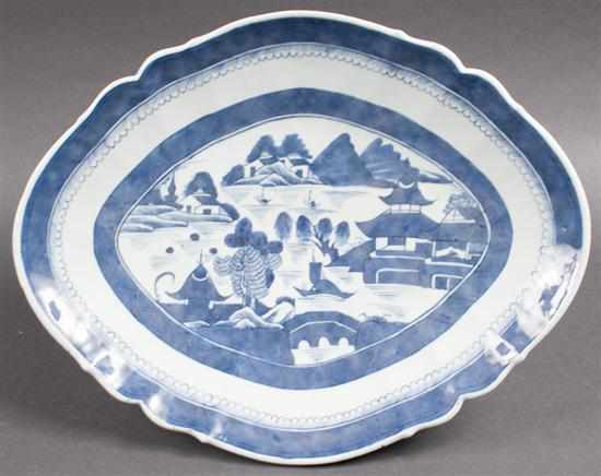 Appraisal: Chinese Export Canton porcelain plateau fourth quarter- th century in