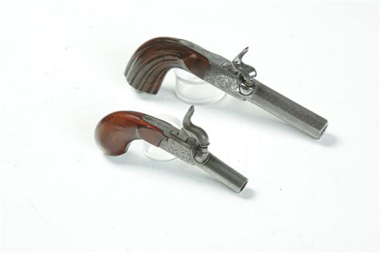 Appraisal: TWO PERCUSSION PISTOLS Continental st half- th century Single shots