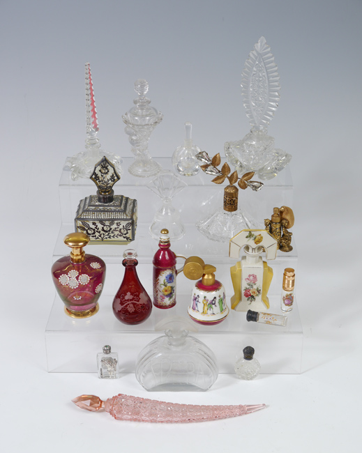 Appraisal: PIECE COLLECTION OF PERFUME BOTTLES An assembled collection to include