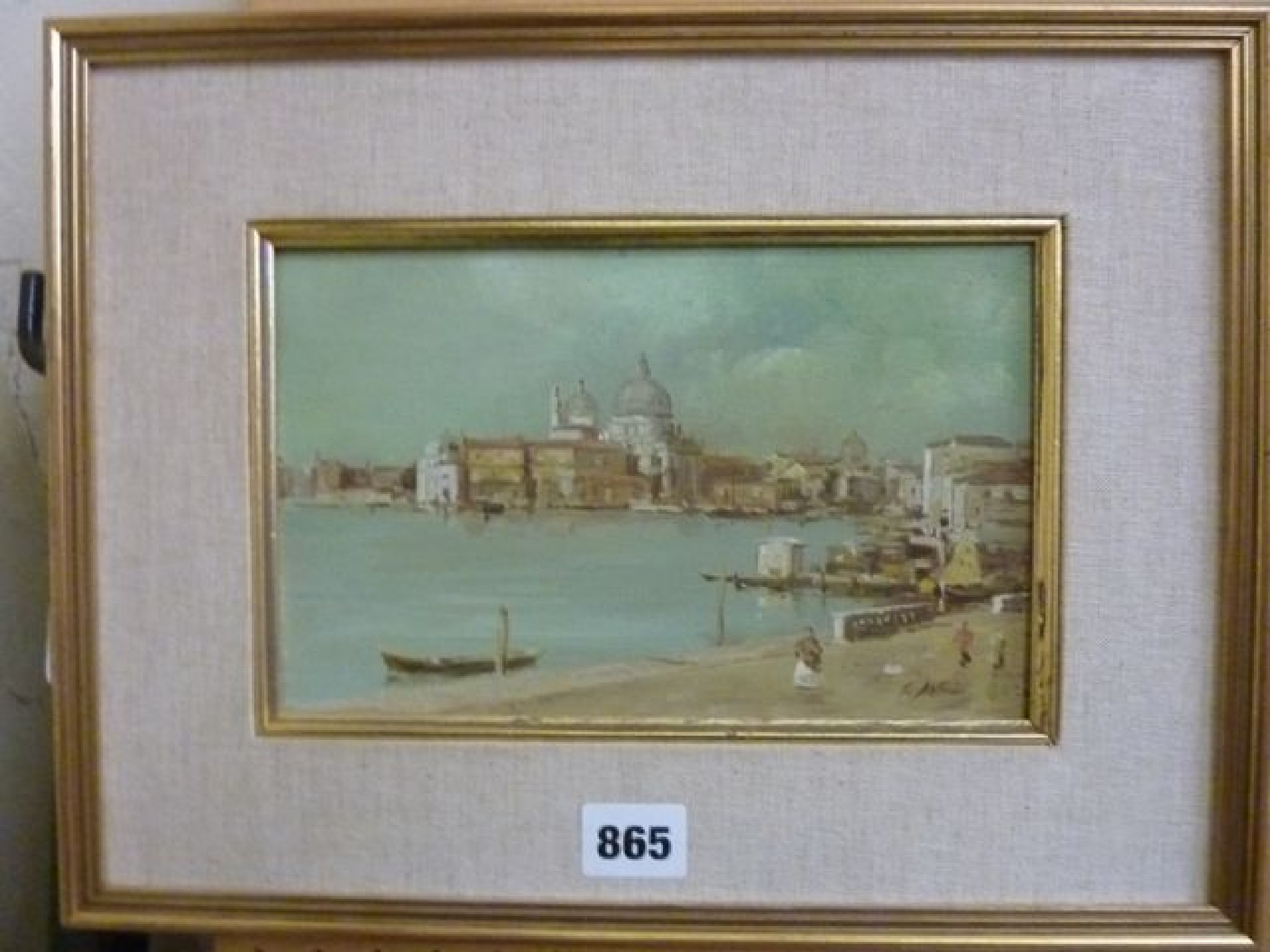 Appraisal: A th century oil painting on board showing a Venetian