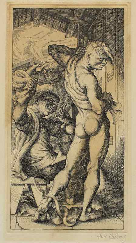 Appraisal: CADMUS Paul American - Horseplay Etching '' x '' with