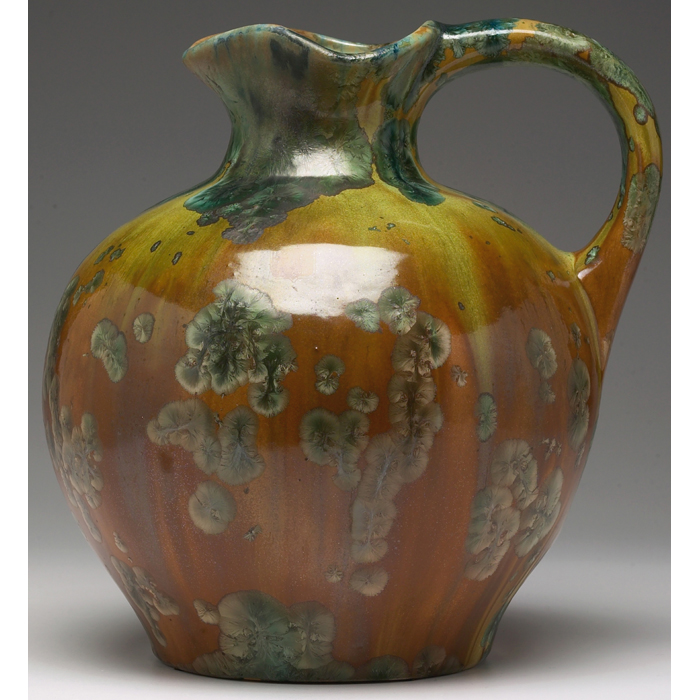 Appraisal: Pierrefonds handled vessel attribution large bulbous shape under a brown