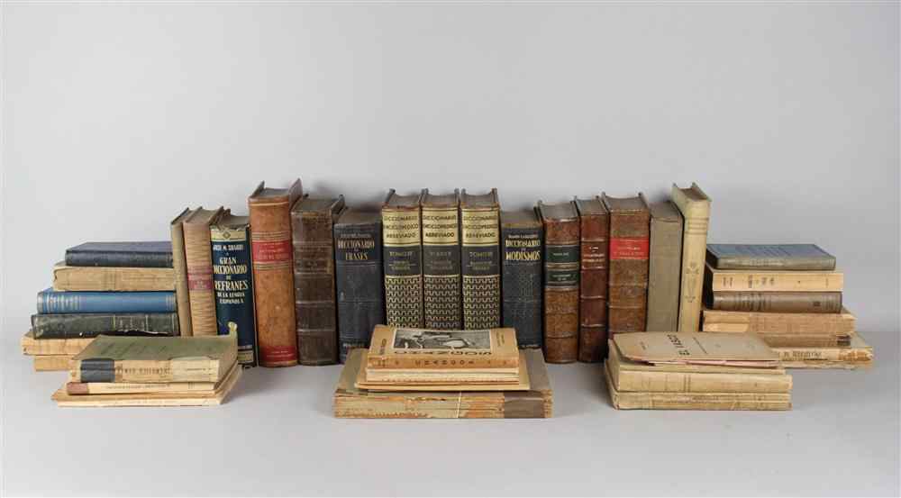 Appraisal: SPANISH COLLECTION OF BOOKS DICTIONARIES LANGUAGE LINGUISTICS INCLUDING INDIGENOUS LANGUAGES