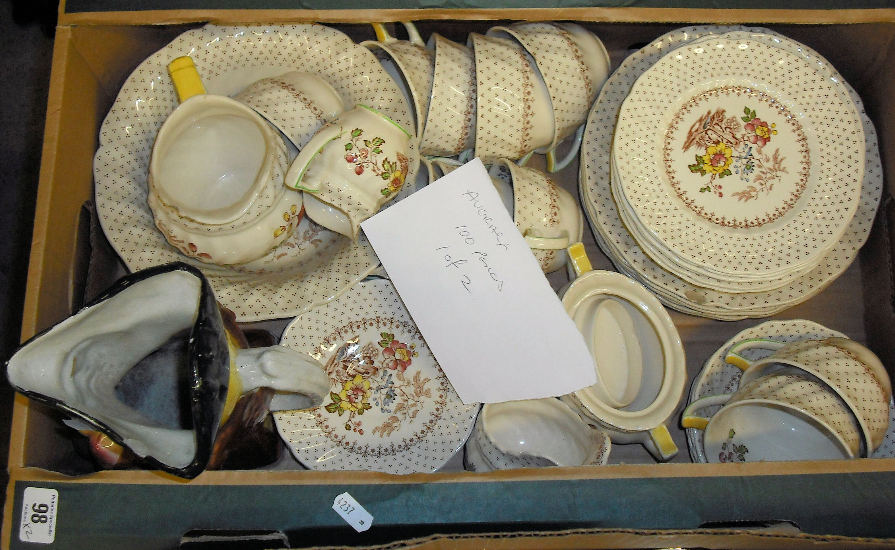 Appraisal: A Tray consisting of Royal Stafford Morning Glory Dinnerware Wedgwood