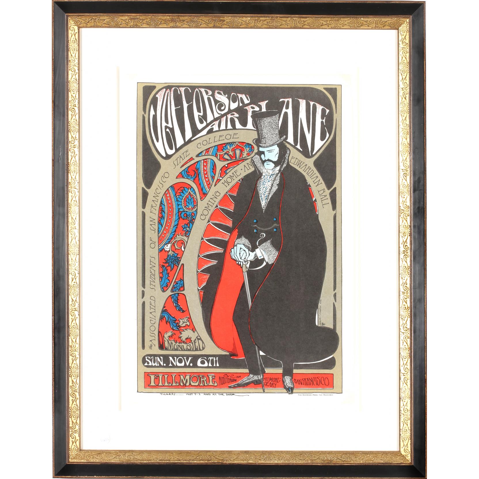 Appraisal: Jefferson Airplane Edwardian Ball Fillmore Original Concert Poster first printing