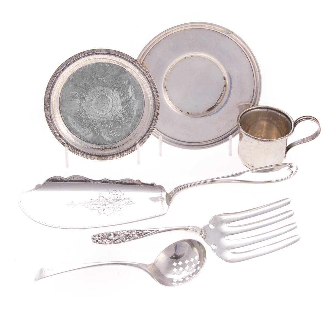 Appraisal: Sterling serving flatware table items pieces comprising Crosby Morse Foss