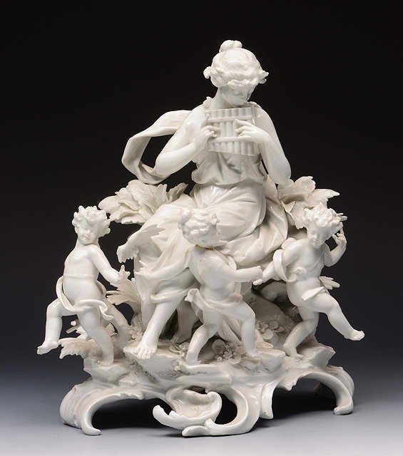 Appraisal: A LATE TH CENTURY CONTINENTAL WHITE PORCELAIN GROUP of a