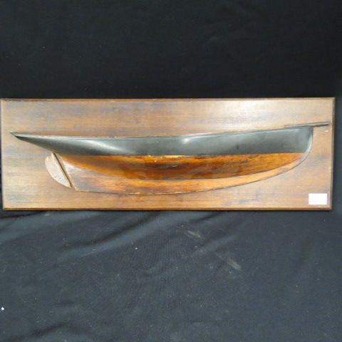 Appraisal: th Century Half Hull Ship Plaque VerveI plaque is x