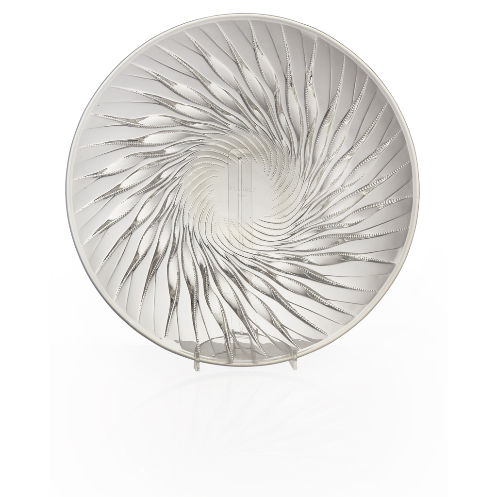 Appraisal: REN LALIQUE - 'ALGUES' CLEAR AND OPALESCENT GLASS DISH INTRODUCED