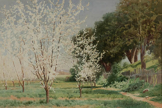 Appraisal: Sydney Janis Yard American - Spring Landscape Signed Sydney J