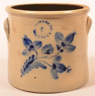 Appraisal: N Clark Jr Athens NY Gallon Stoneware Crock N Clark