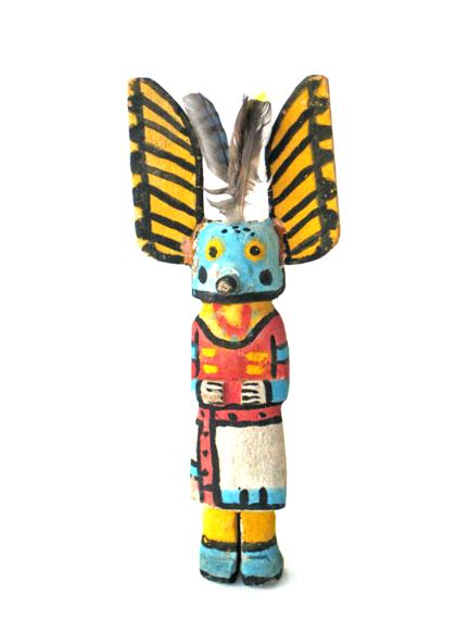 Appraisal: Carved and painted cottonwood Hopi Katchinawilson tawaquaptewa - oraibi third