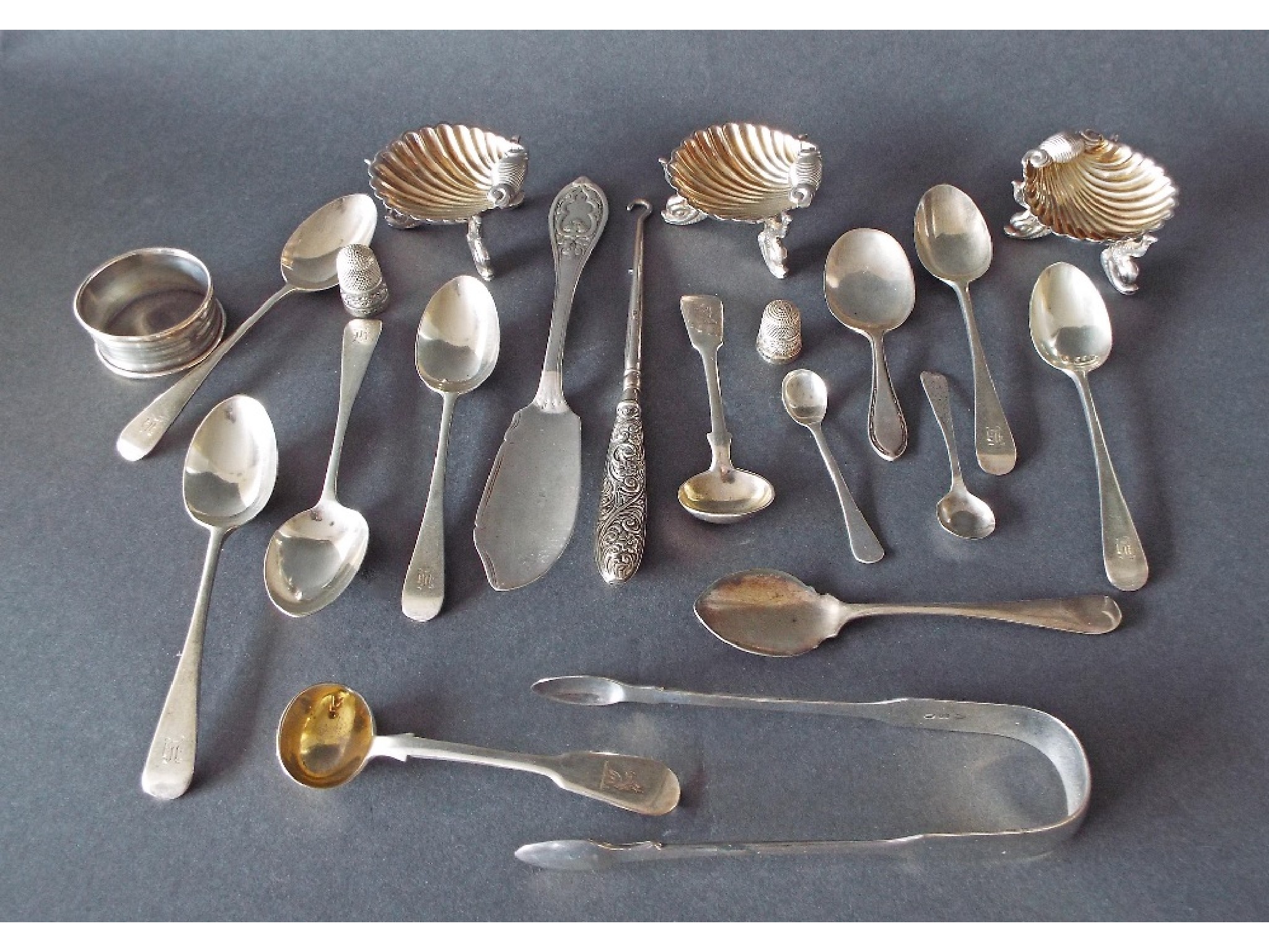 Appraisal: Mixed lot of silver and silver plated items to include