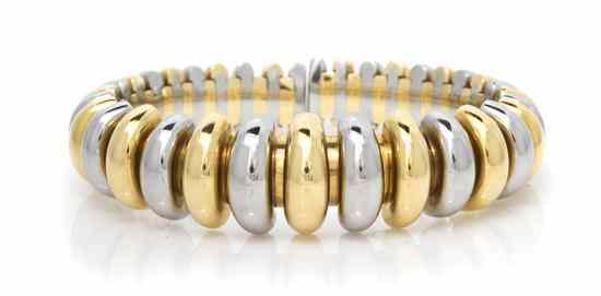 Appraisal: An Karat Gold Cuff Bracelet Bulgari in a domed fluted