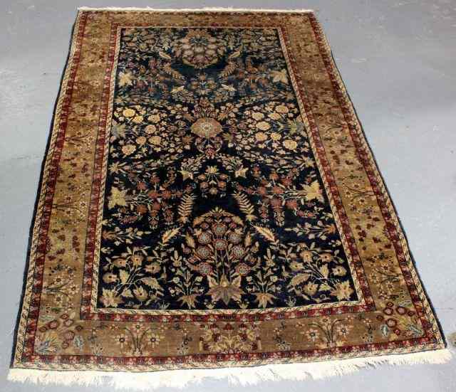 Appraisal: Kirman Oriental Scatter Rug From a Long Island NY estate