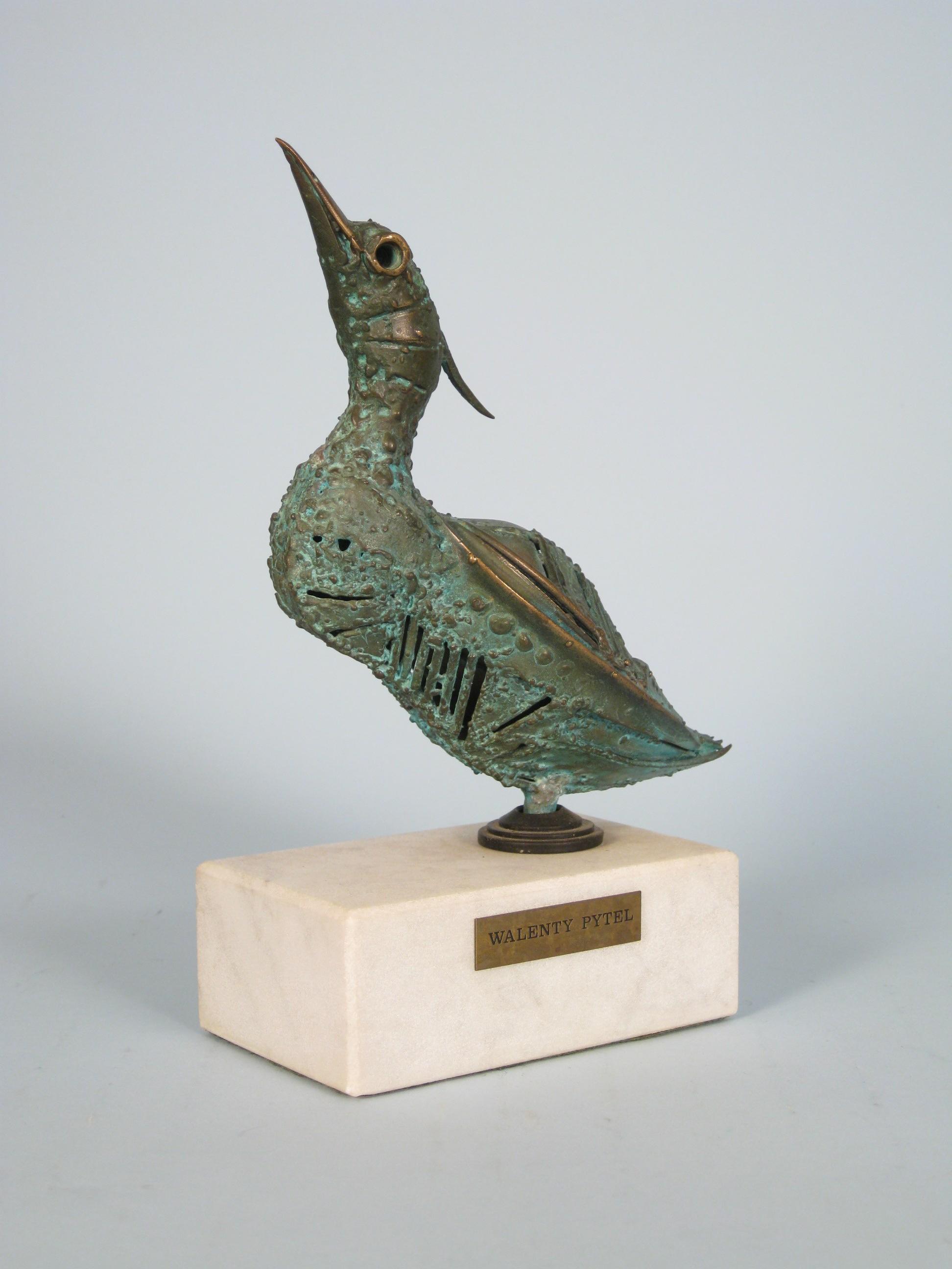 Appraisal: WALENTY PYTEL Bronze model of Glebe on marble base with