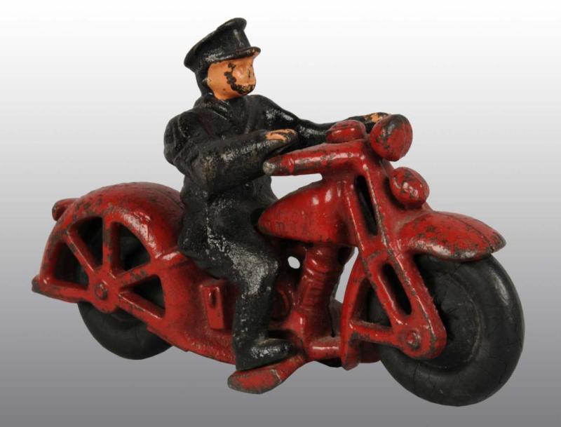 Appraisal: Cast Iron Hubley Motorcycle Toy Description Black rubber tires Condition