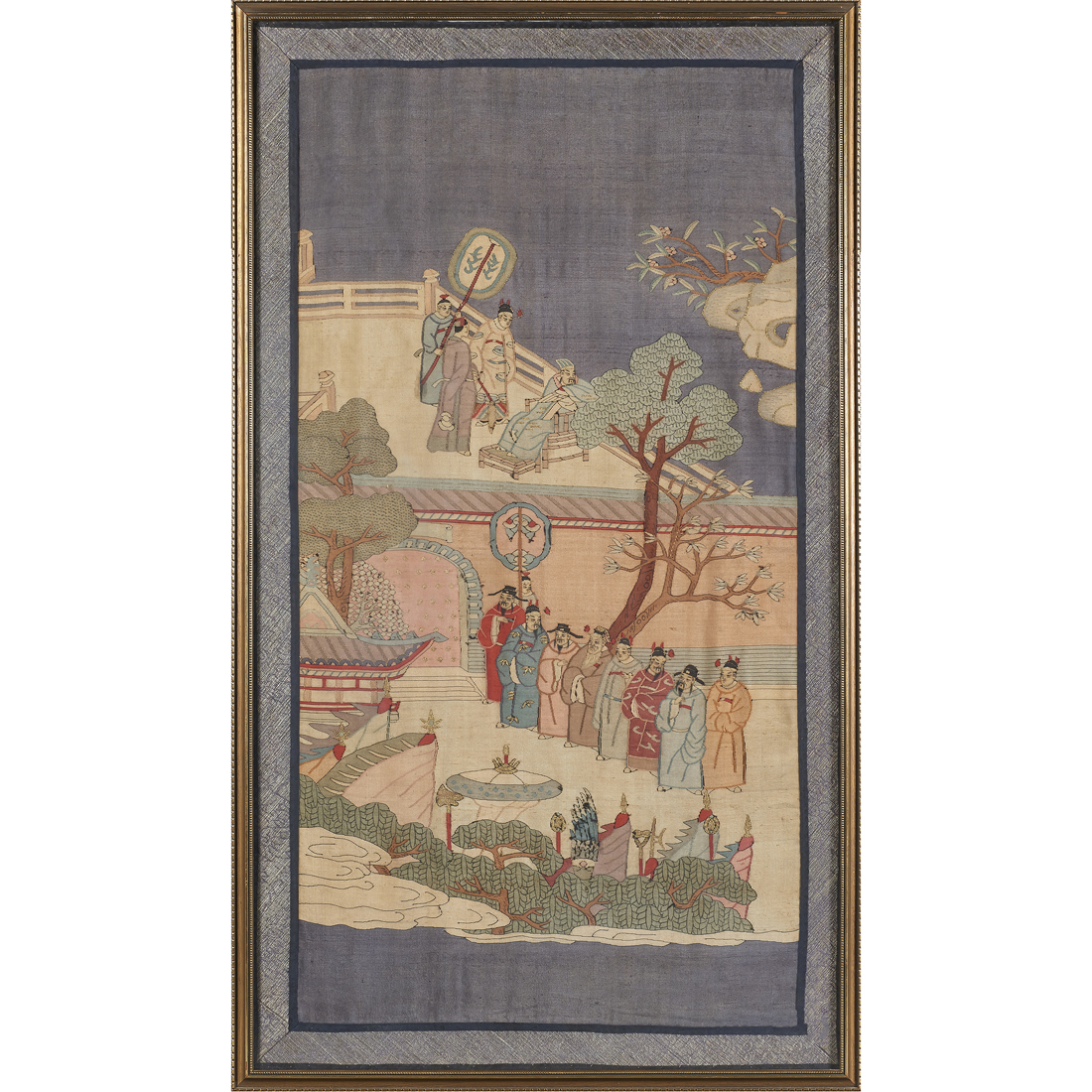 Appraisal: CHINESE KESI WOVEN PANEL Chinese kesi woven panel depicting a