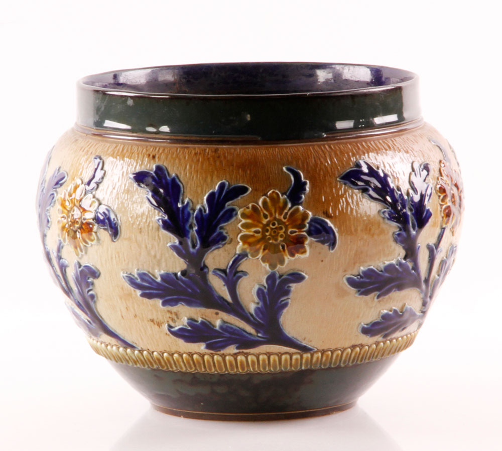 Appraisal: - Early th C Doulton Lambeth Flower Pot Early th