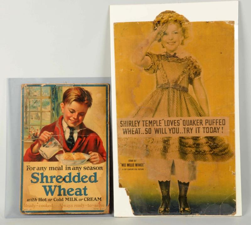 Appraisal: Lot Of Early Cereal Advertisements Signs This lot includes a