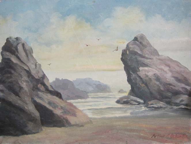 Appraisal: ARTHUR A SELANDER OIL ON CANVAS Oregon - Seascape with