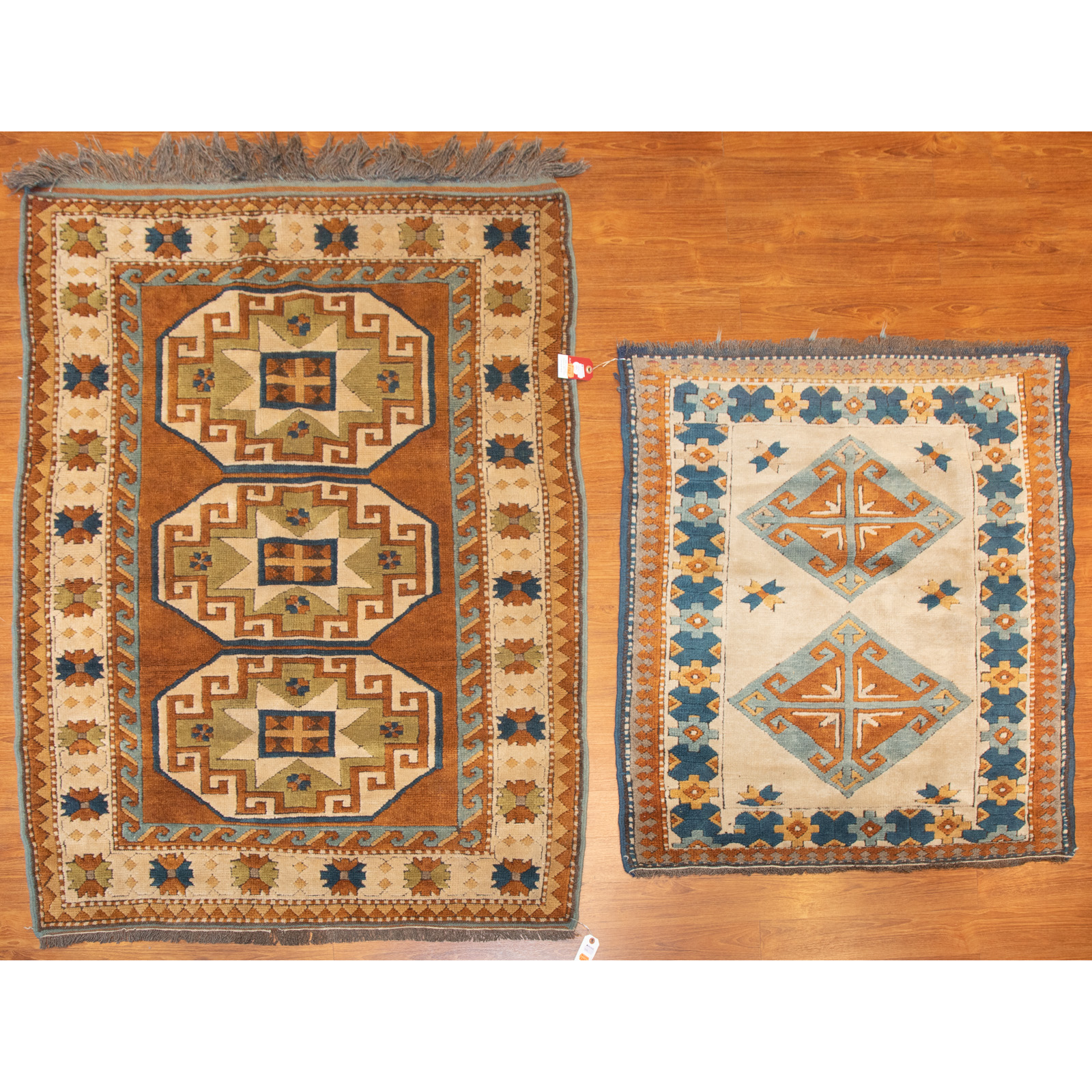 Appraisal: TWO TURKISH RUGS X AND X Fourth quarter- th century