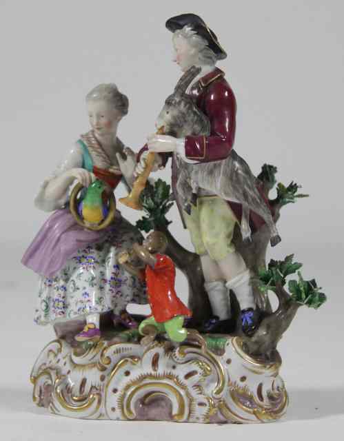 Appraisal: A th Century Meissen figure group of musicians and animals