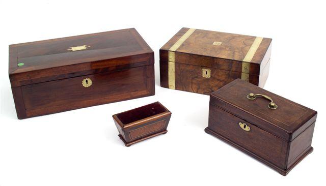 Appraisal: GEORGE III OAK CADDY the cover and sides decorated with