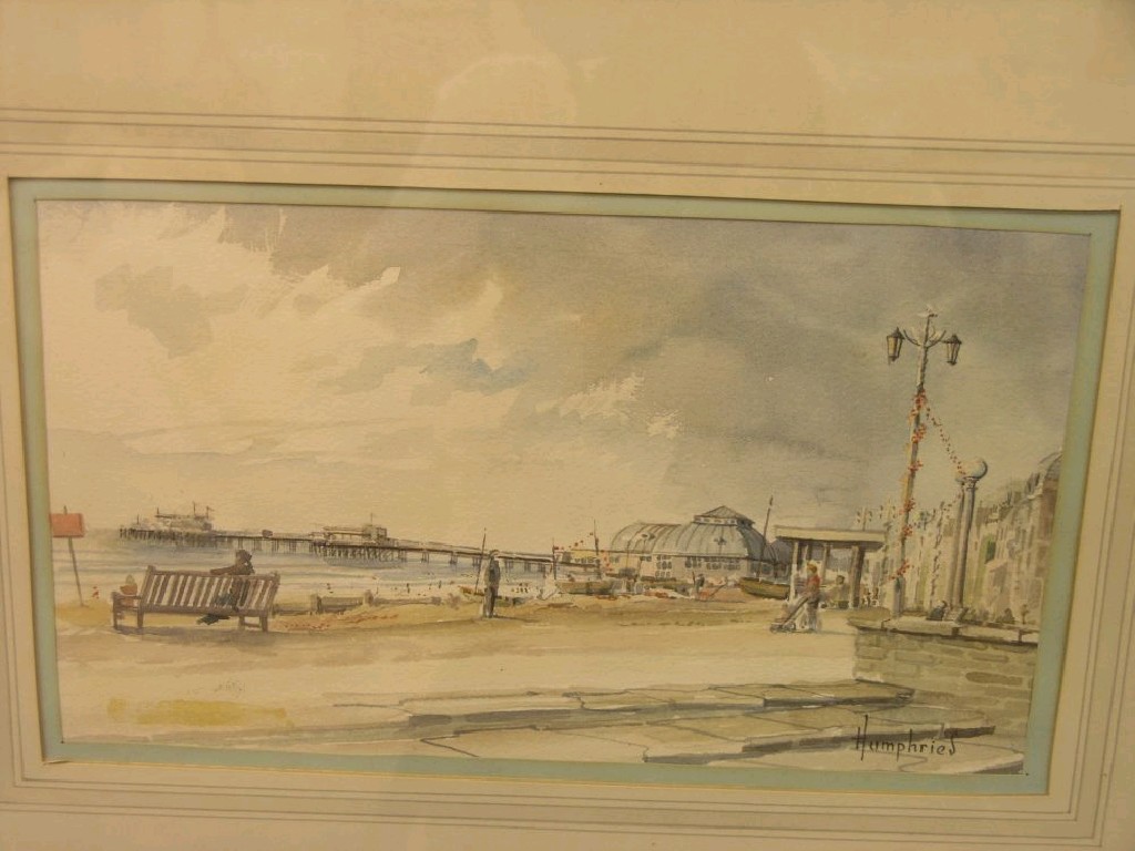 Appraisal: Humphries - watercolour view of Worthing Seafront and Pier Pavilion