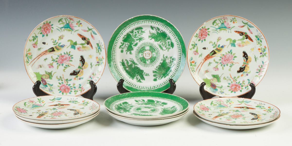 Appraisal: Group of Various Chinese Export Plates Hand painted porcelain