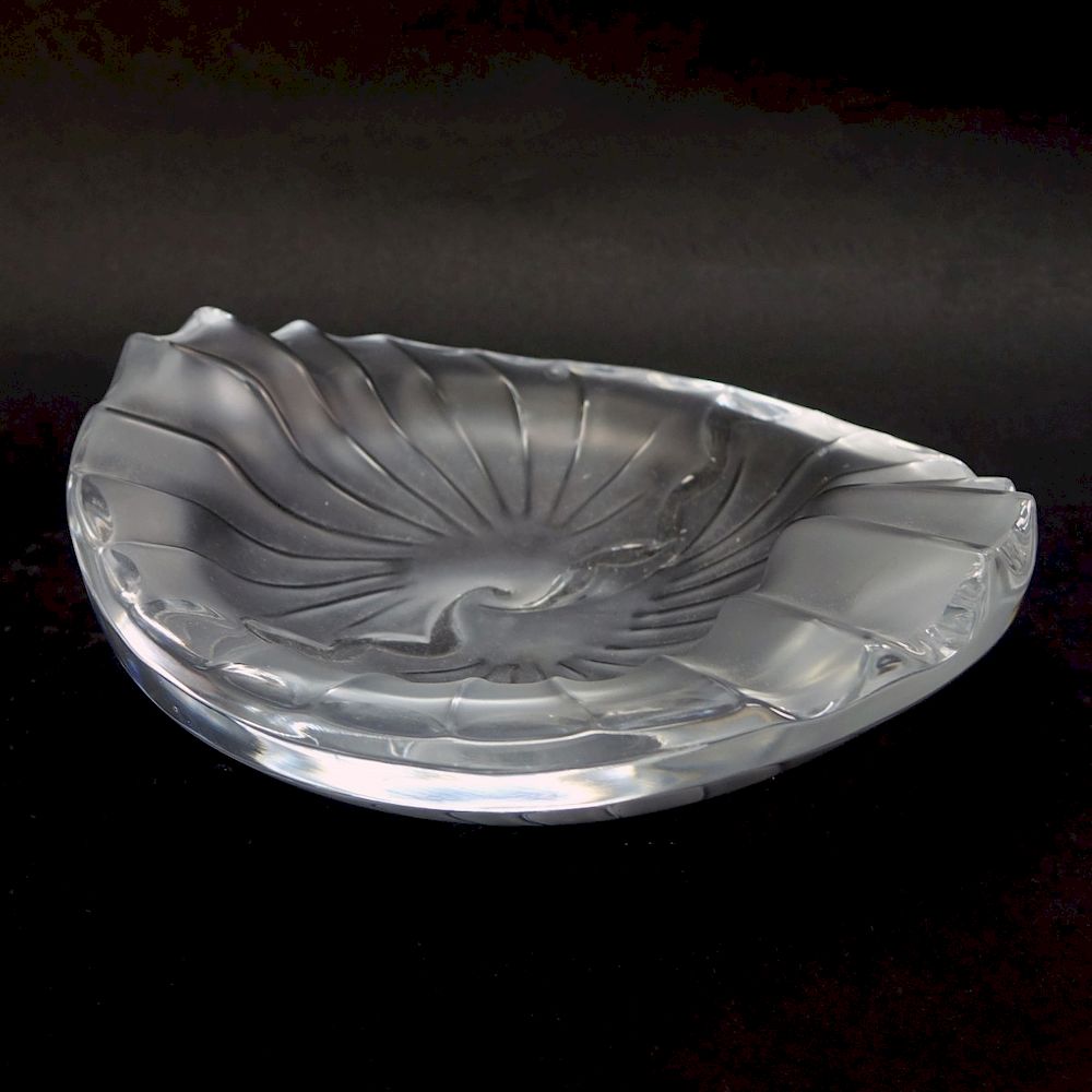 Appraisal: Lalique Ashtray Lalique Crystal Nancy Ashtray Signed Measures - H