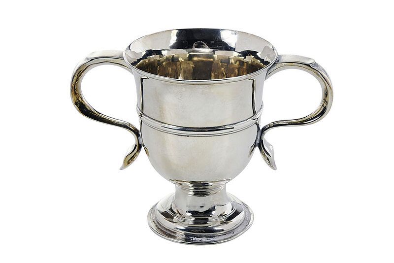 Appraisal: George III English Silver Two Handle Cup London urn form