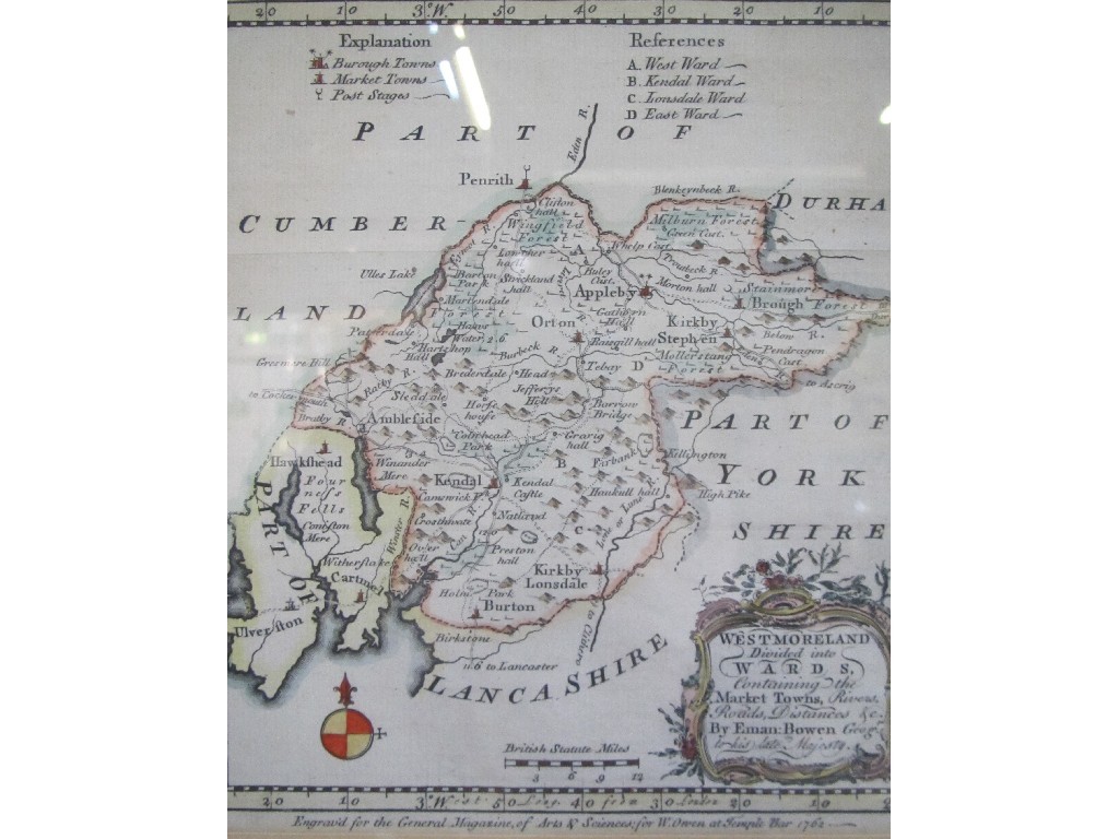 Appraisal: Framed map of Westmoreland