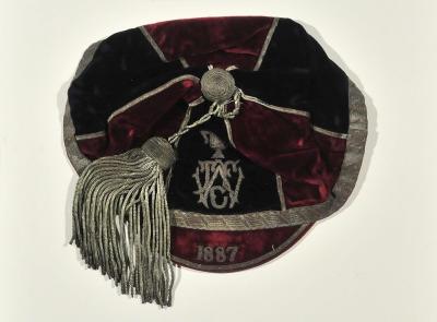 Appraisal: A VICTORIAN VELVET RUGBY CAP presented to Alfred Ash for