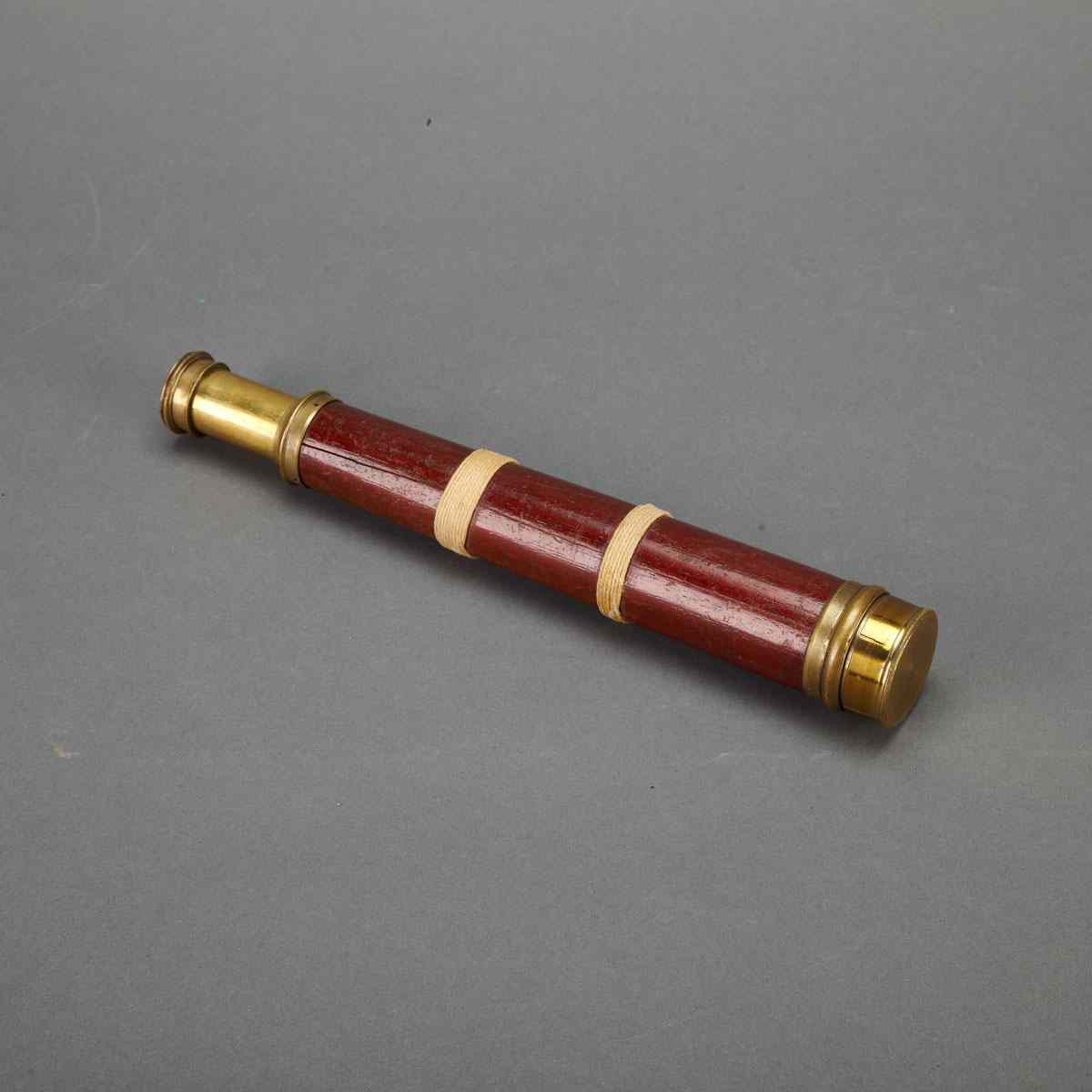 Appraisal: Small Georgian Mahogany Tapering Single Draw Telescope th century of