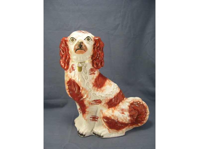 Appraisal: Single Staffordshire Spaniel Single red white spaniel hairline over the