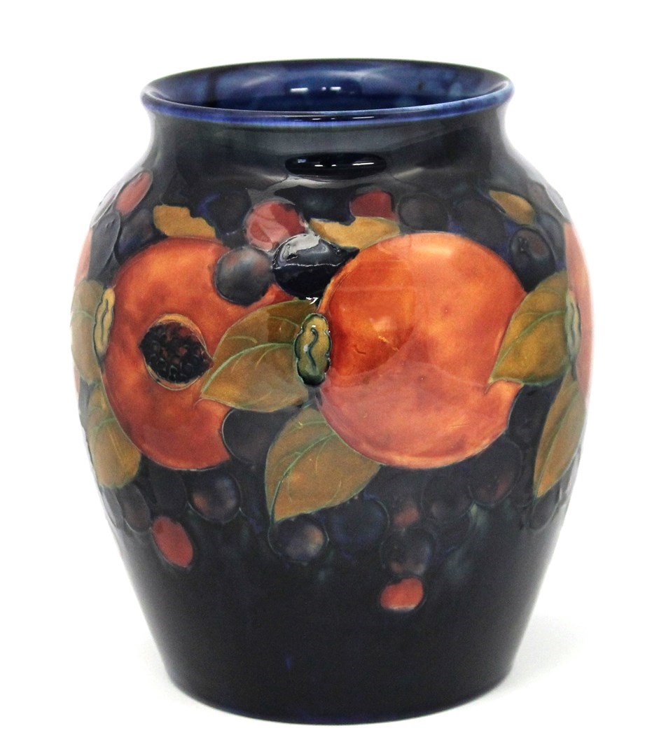 Appraisal: A Moorcroft vase decorated in the Pomegranate pattern circa blue