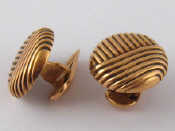 Appraisal: A pair of Russian hallmarked carat gold cufflinks or studs