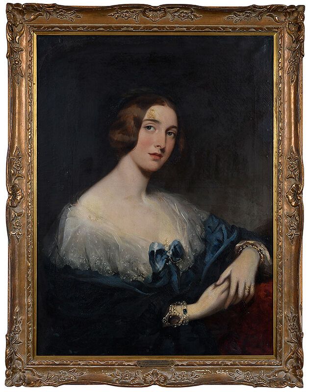 Appraisal: British School Portrait th century Portrait of a Woman in