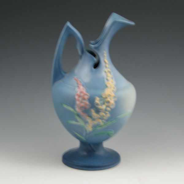 Appraisal: Roseville Foxglove ewer in blue Marked Roseville USA - ''