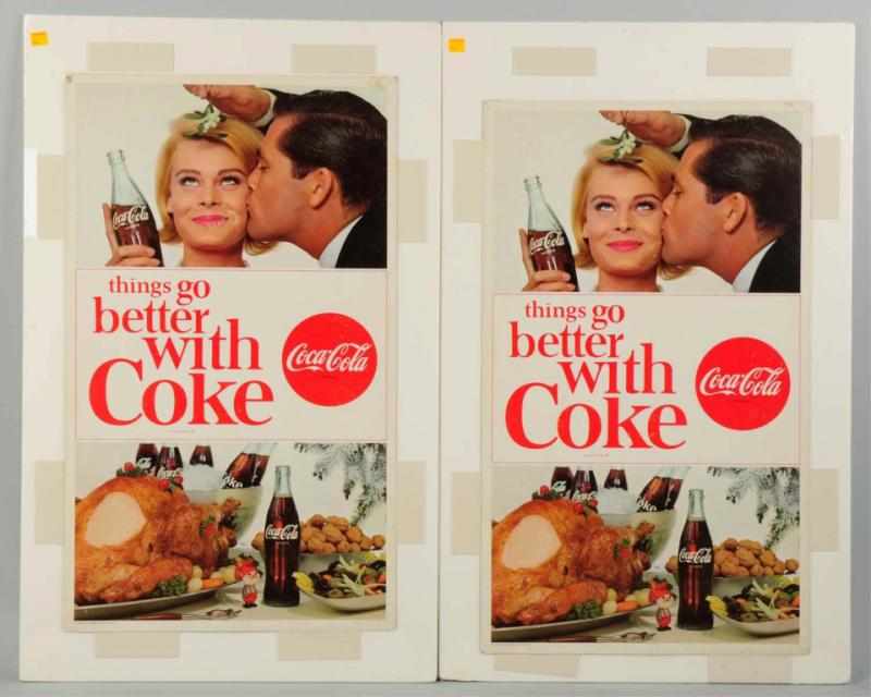 Appraisal: Lot of Cardboard Coca-Cola Posters s Three are the same