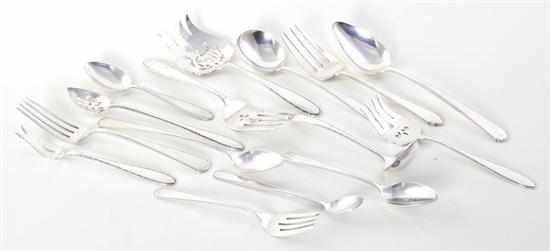 Appraisal: American sterling flatware Weidlich Virginia pattern circa comprising French blade