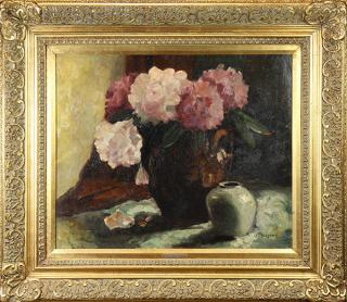 Appraisal: Painting Still Life of Flowers in a Vase Still Life