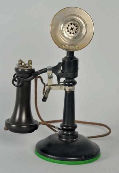 Appraisal: Western Electric Black Candlestick Telephone Circa Black brass with nickel